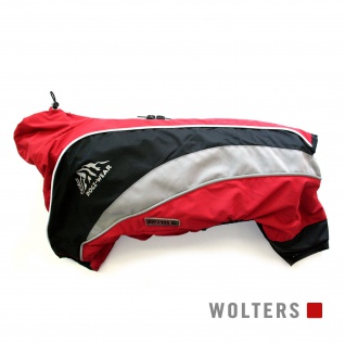 Wolters Regenanzug Dogz Wear mit wasserdichtem RV 44cm rot/schwarz