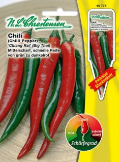 Paprika Peperoni Chiang Rai Chili Chrestensen Samen Saatgut Kräuter Gewürz