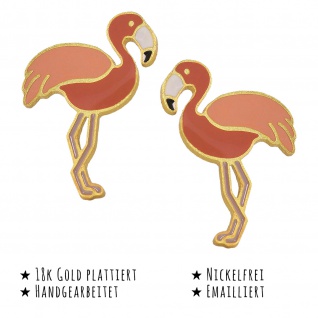 Flamingo Ohrringe vergoldet 2