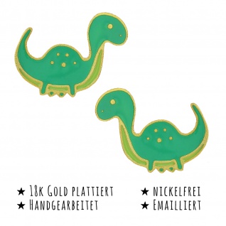 Dinosaurier Ohrringe vergoldet - Vorschau 2