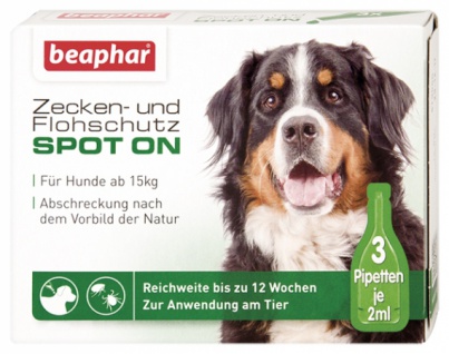 Beaphar Zecken- und Flohschutz Spot-on große Hunde 3x2ml
