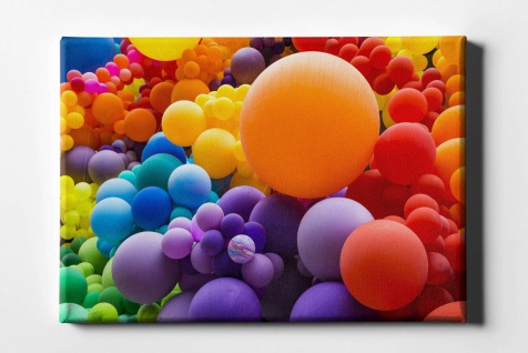 Farben bunte Luftballons Leinwand L0180