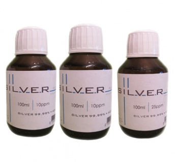 Kolloidales Silber 3x Braunglasflasche (2x100ml/10ppm + 1x100ml/25ppm) Silver