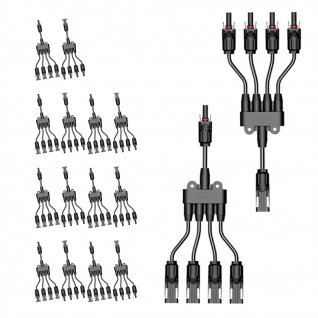 8x SC4 Stecker Paar 4-1 mit Kabel Solarstecker Buchse Connector parallel UV-res.