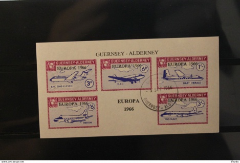Guernsey-Alderney; EUROPA 1966, Block, kleines Format, gebraucht; lesen