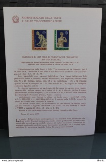 Ministerblatt Italien CEPT EUROPA UNION 1974; MiNr. 1440-41