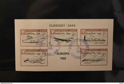 Guernsey-Sark ; EUROPA 1965, Block, gebraucht, lesen