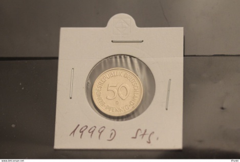 Bundesrepublik Deutschland, Kursmünze 50 Pfennig, 1999 D, Jäger-Nr. 384a, stg