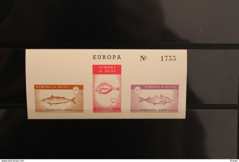 Stroma; EUROPA 1963, Block, gelbliches Papier, MNH; lesen