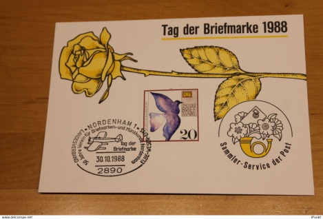BRD; Sonderblatt, Erinnerungsblatt, Gedenkblatt: Tag der Briefmarke 1988; SST Nordenham