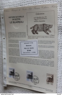 Frankreich; ETB, 1988; Ersttagsblatt: Der Dachs; Le Blaireau; ETB: 27-88 - Vorschau 