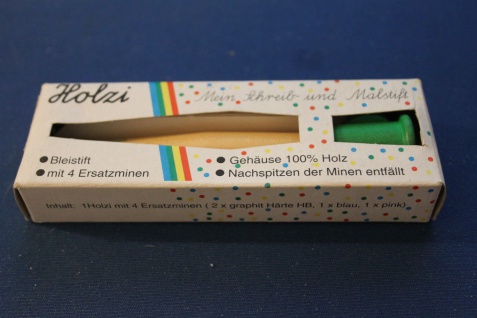 Druckbleistift " Holzi" Schüler-Schreiblernstift 3, 0 mm-Mine; Anfänger-Bleistift, grün