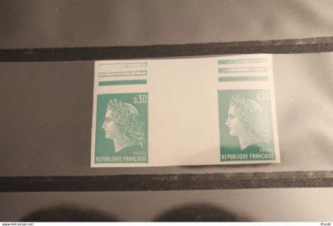 Frankreich; Dauermarke, Freimarke 0, 30, Zwischenstegpaar; ungezähnt, ungebraucht, Seitenrand, rechts