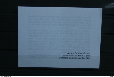 Folder; Information zur Münze " Arthur Schopenhauer"; Münzen-Beschreibung