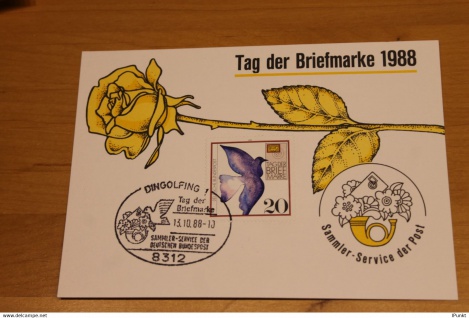 BRD; Sonderblatt, Erinnerungsblatt, Gedenkblatt: Tag der Briefmarke 1988; SST Dingolfing