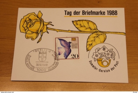 BRD; Sonderblatt, Erinnerungsblatt, Gedenkblatt: Tag der Briefmarke 1988; SST Berlin