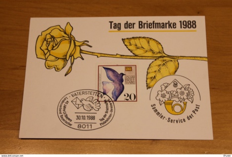 BRD; Sonderblatt, Erinnerungsblatt, Gedenkblatt: Tag der Briefmarke 1988; SST Vaterstetten