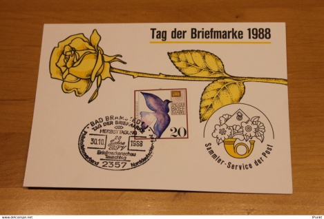 BRD; Sonderblatt, Erinnerungsblatt, Gedenkblatt: Tag der Briefmarke 1988; SST Bad Bramstedt