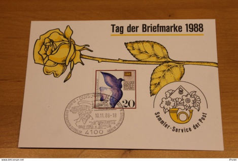 BRD; Sonderblatt, Erinnerungsblatt, Gedenkblatt: Tag der Briefmarke 1988; SST Duisburg