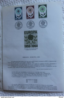 Portugal CEPT EUROPA UNION 1964; MiNr. 963-65; Ankündigungsblatt