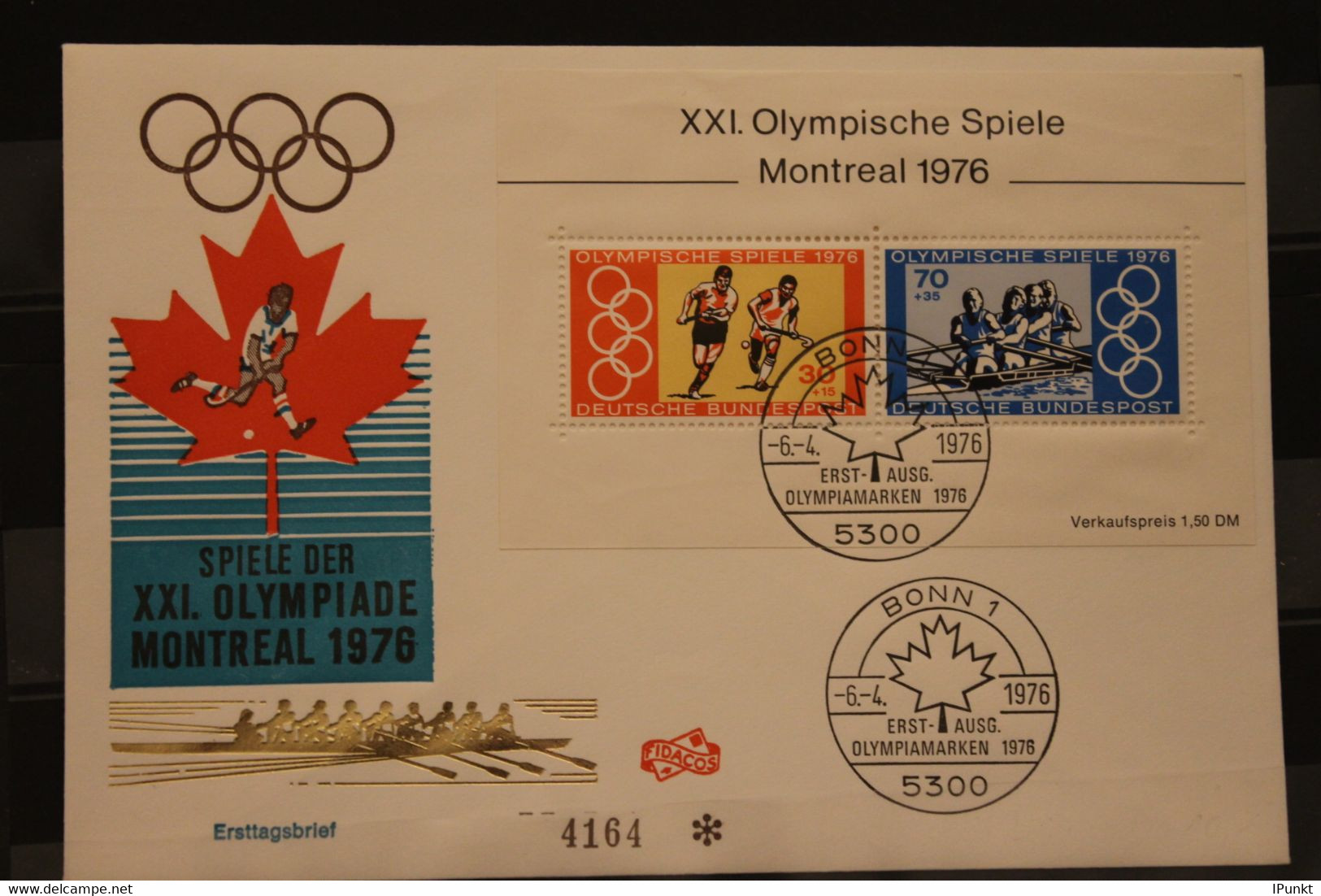 Deutschland, 1976, FDC Olympische Spiele Montreal, MiNr. Block 12