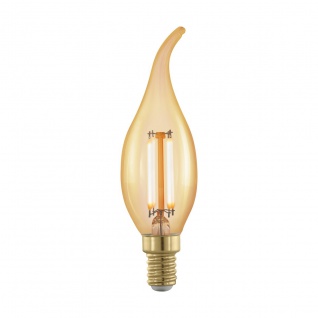 EGLO Vintage Golden Age E14 LED Leuchtmittel 4W 320lm 1700K Windstoßkerze dimmbar