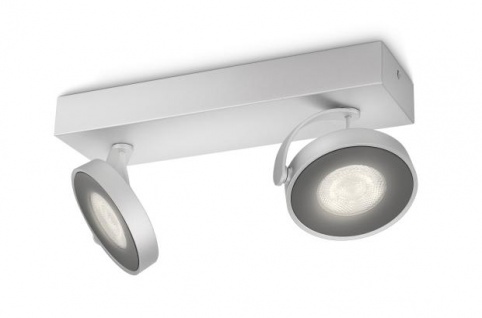 Philips myLiving LED Spot Clockwork 2flg. 531724816, 1000lm, Aluminium lackiert