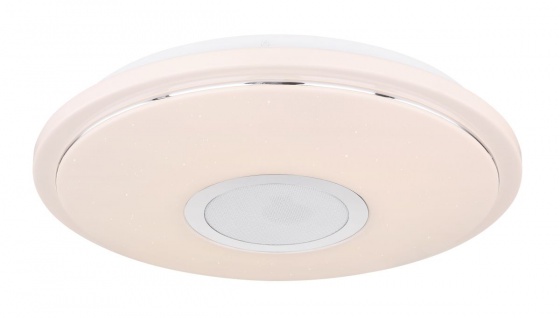 Globo Connor LED Deckenleuchte weiß, opal mit Bluetooth Lautsprecher 40x6, 5cm
