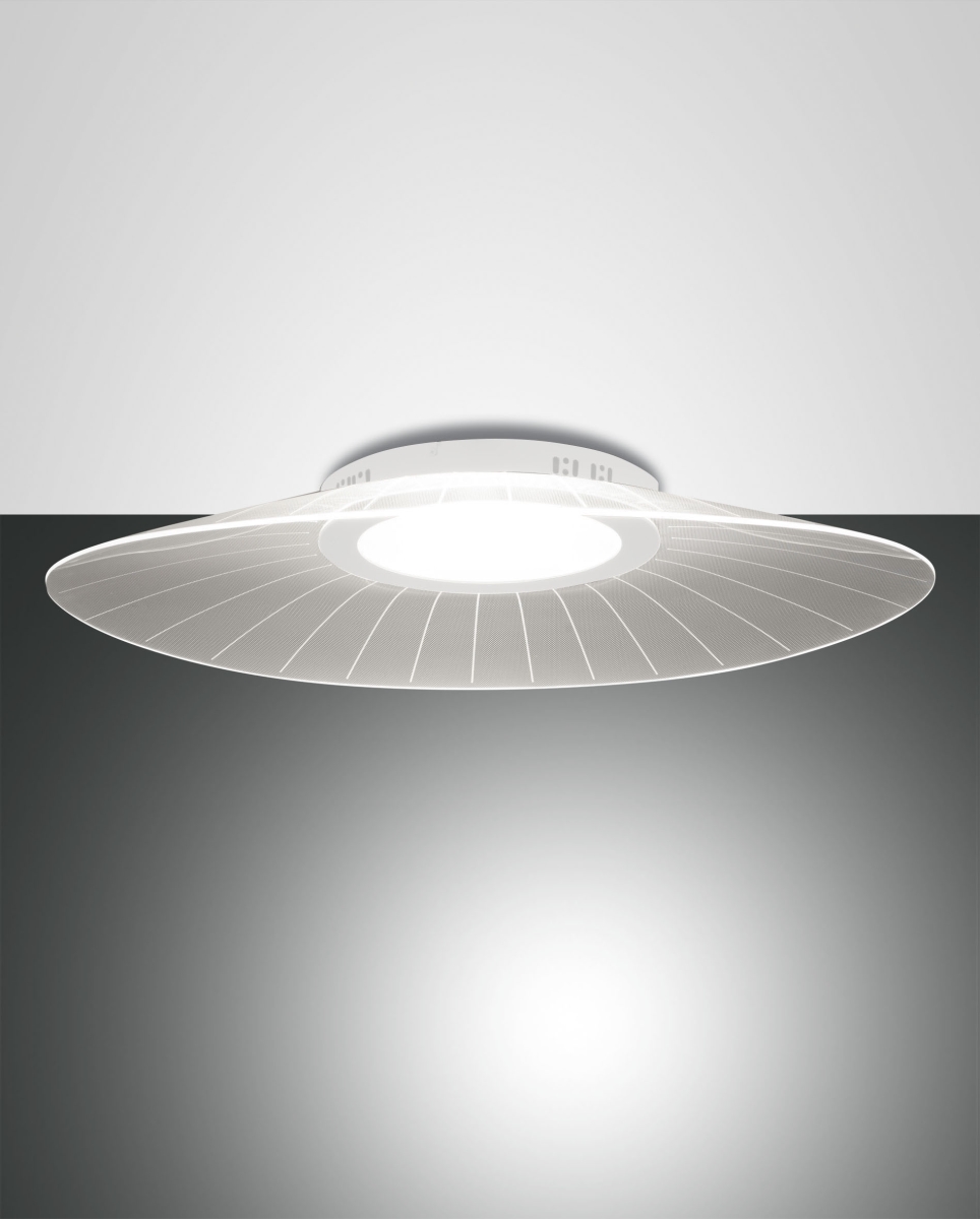 LED Deckenlampe weiß Fabas Luce Vela 5400lm warmweiss dimmbar 780mm