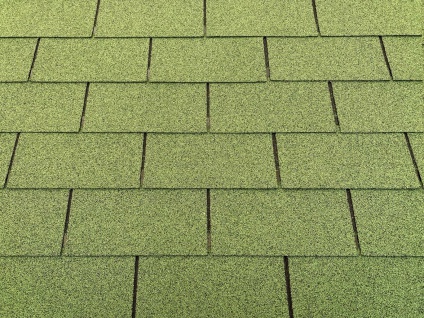 Bitumen Dachschindeln rechteckig grün 2 m² 