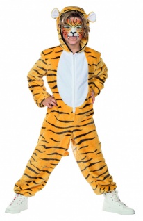 PxP 12303 - Tigeroverall, Kinder Kostüm Gr. 104 - 128 Plüsch Tiger