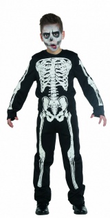 Mottoland 125971 - Skelett Boy, Skelett Kostüm 104 - 152