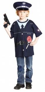 PxP 12419 - Spieleshirt Polizei, Polizei-Shirt, Kinder T-Shirt, Gr. 104 - 140 P