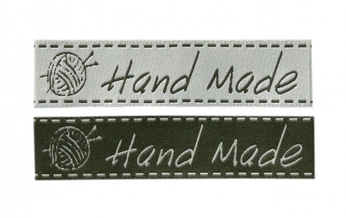 Mono Quick 02223 Hand Made, 2 Stück, Bügelbild, Patch, ca. 5, 9 x 1, 4 cm Handmade