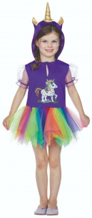 Mottoland 116253 - Einhorn Rainbow, Kinder Kostüm, Gr. 104 - 140 Regenbogen