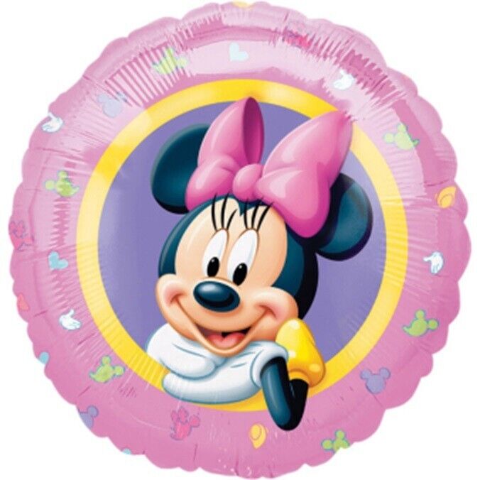 amscan 1095901 Minnie Maus, Folienballon Rund - Partyballon Ø ca. 43cm - Disney