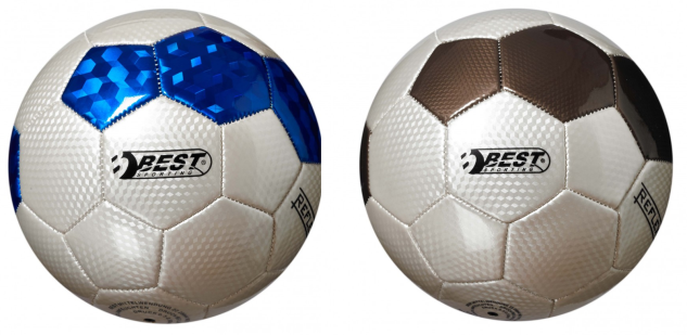Best Sporting Fußball Reflex Sport , 32 Felder, perlweiß/blau oder perlweiß/braun