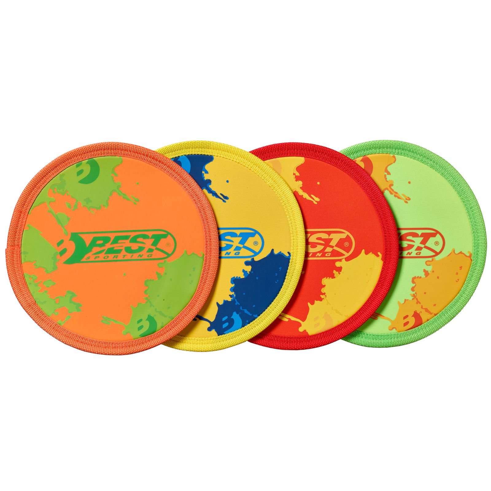 gelb oder orange grün Best Sporting Neopren Frisbee Spielzeug sternförmig rot 
