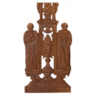 Kreuz aus Gusseisen mit natürlichem Rost-Finish 85x4x175 cm.
