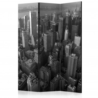 3-teiliges Paravent - New York: skyscrapers (bird's eye view) [Room Dividers] 135x172 cm