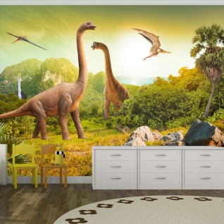Selbstklebende Fototapete - Dinosaurier 343x245 cm