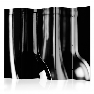 5-teiliges Paravent - Wine Bottles II [Room Dividers] 225x172 cm