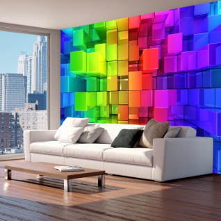Fototapete - Colour jigsaw 250x175 cm