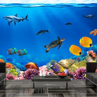 Selbstklebende Fototapete - Unterwasserreich 294x210 cm