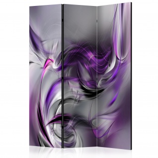 3-teiliges Paravent - Purple Swirls II [Room Dividers] 135x172 cm