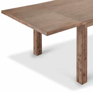 Ibbe Design Ansteckplatte Tischplatte für Alaska Ausziehbar Esstisch Natur Massiv Braun Lackiert Akazie Holz Esszimmer Tisch, L50xB90xH2, 5 cm