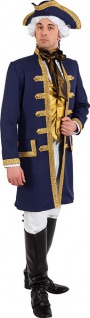 Fasching Kostüm Herren Historische Jacke de Luxe blau