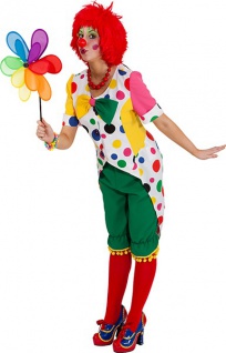 Clown Latzhose Hose Clownkostüm bunt gestreift Herrenkostüm Fasching Karneval KK