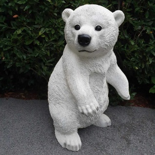 Gartenfigur große stehende Eisbär Figur 107 cm
