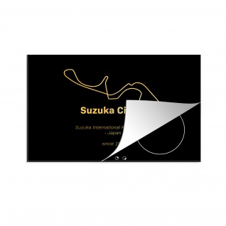 Herdabdeckplatte 78x52 cm Suzuka - Formel 1 - Rennstrecke